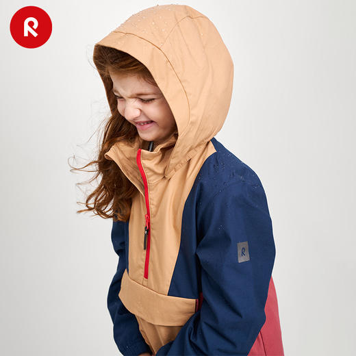 芬兰reima男女儿童拒水防风半开襟式套头夹克儿童连帽套衫 商品图2