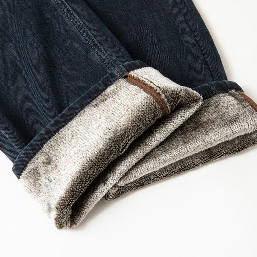 【DPS】大依优型大码男装冬季加绒牛仔裤美式复古弹力宽松直筒棉质长裤 商品图4