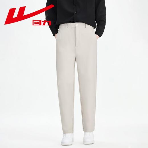 回力休闲裤男士2025春季新款百搭西裤韩版修身九分裤潮流黑色长裤 商品图8