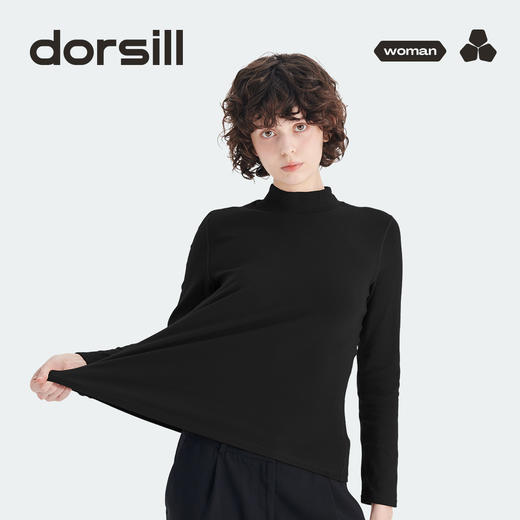 朵熙儿 95%棉磨毛女士半高领打底衫280克重 商品图2