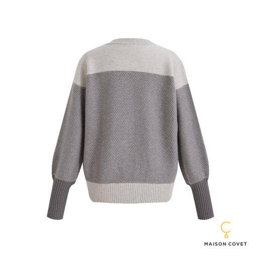 MAISON COVET 纯山羊绒圆领提花上衣 商品图1