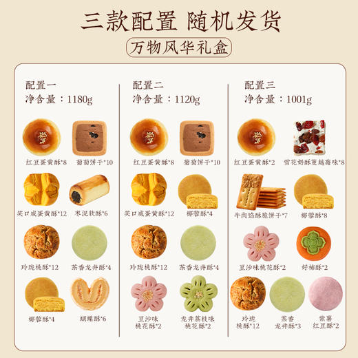 【万物风华礼盒】悠享时曲奇雪花酥糕点喜饼喜糖巧克力零食年货新春大礼包礼品1180g 商品图9
