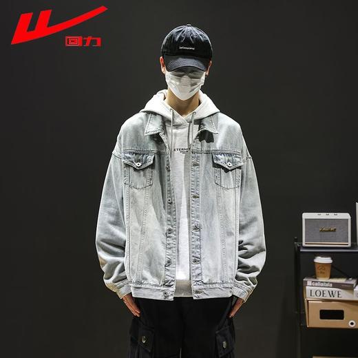 回力牛仔外套男款春秋季2025新款美式复古工装休闲上衣宽松男夹克 商品图2