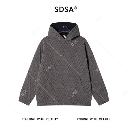 WY1446SDSA男士秋冬新款痞帅男装时尚撞色线条连帽卫衣百搭时尚套头上衣 商品图0