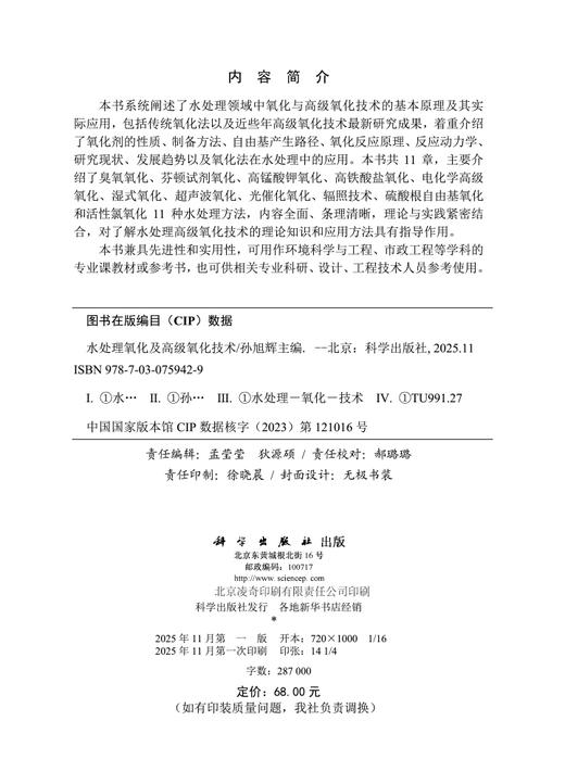 水处理氧化及高级氧化技术 商品图2