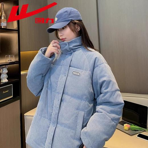 回力棉服女2025冬季新款灯芯绒加厚棉衣棉服宽松保暖羽绒棉衣外套 商品图2