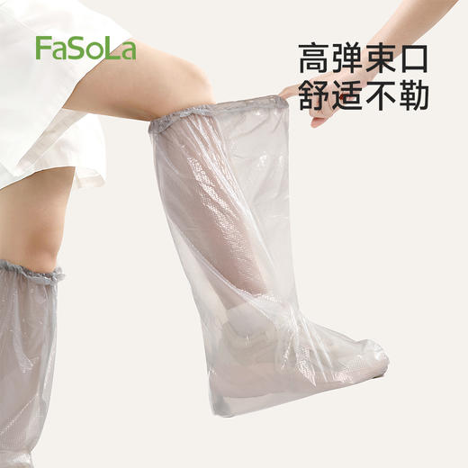 FaSoLa防水防滑加厚耐磨下雨天塑料成人旅游户外长筒鞋套一次性雨鞋套 商品图6