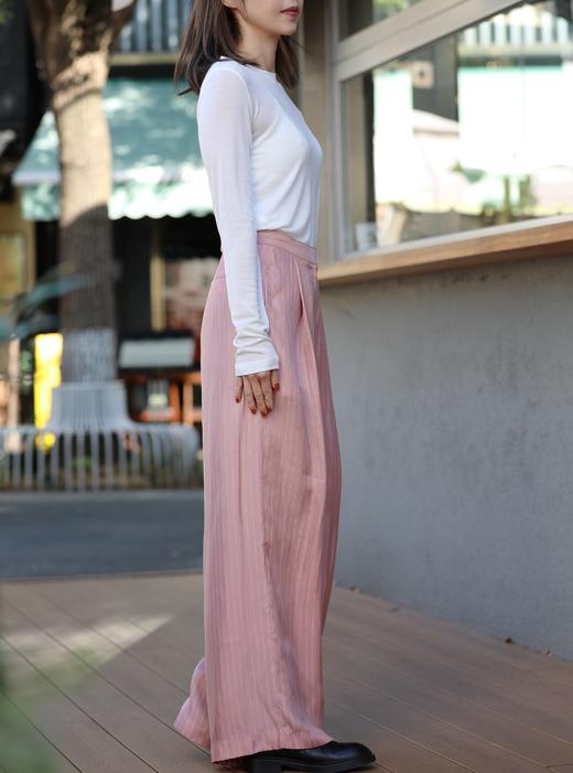 TYNVIE 白色长袖棉混纺叠穿T恤 商品图9