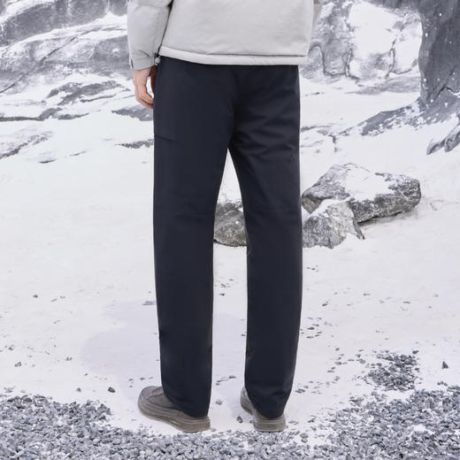 半身缘男裤 冬季保暖舒适轻盈小直筒休闲裤254301M10330122 商品图1