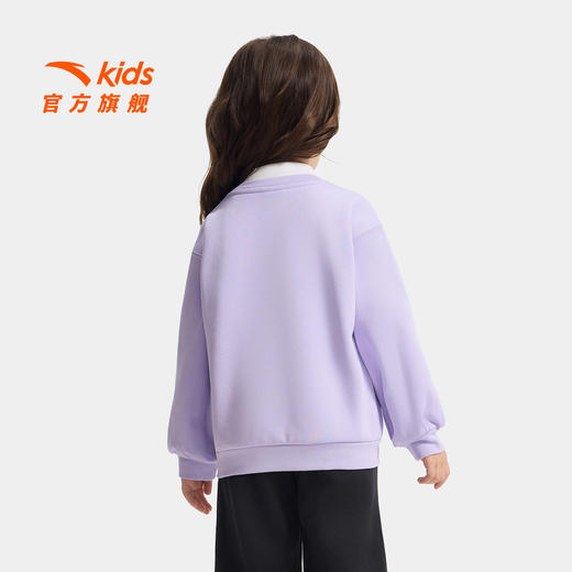 安踏儿童卫衣女小童中国冰雪春秋新品可爱印花长袖套头衫362549730 商品图1