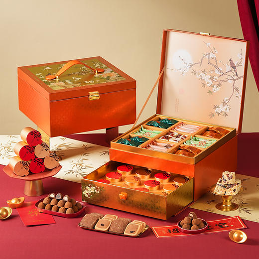 【瑞鹊传芳礼盒】悠享时2025春节年货礼盒装中式糕点过年走亲戚送礼品新年高端点心团购536g 商品图1