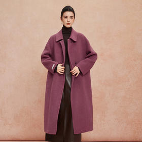 QH927斯尔丽25新款性强韩版H廓形简洁大方高雅气质长大衣