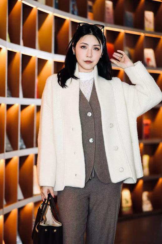 MAISON COVET 纯山羊绒翻领开衫外套 商品图0