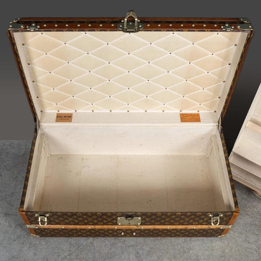 独角鹿西洋古董1920年代法国顶级奢侈品牌路易威登出品Monogram帆布经典老花款舱用行李箱 商品图5