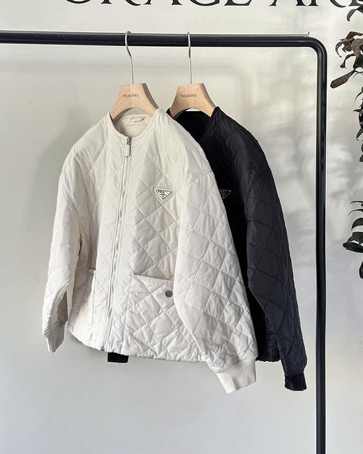 现货 THS-限时 女士 P家 老钱圆领内搭绗缝夹棉外套 2色 BW405 商品图2