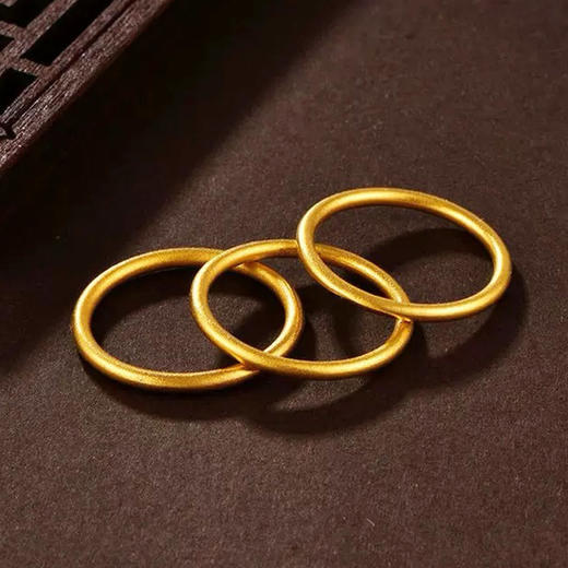 小众戒指金色素圈光面时尚指环简约个性高级ins160903997 商品图1