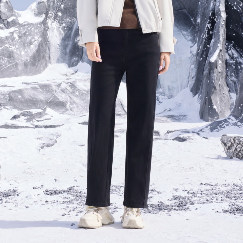 半身缘女裤 冬季舒适百搭香蕉裤型牛仔裤254102P10120078