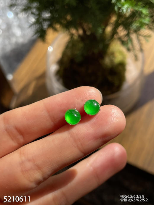 5210611，蛋面耳钉。具体价格微信咨询 商品图0