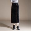 国风复古时尚半身裙垂坠感，修身直筒裙中长款开叉包臀裙MYX-KDFY-01257-L 商品缩略图1