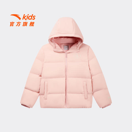 ATSC休闲系列安踏儿童女童羽绒服2025冬新款保暖防泼水连帽面包服362541901 商品图3