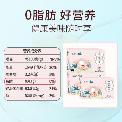 优选丨诠燕燕窝银耳羹 0脂肪即食 进口燕窝有机银耳 免蒸煮 自然屋系列燕窝银耳羹 商品图7