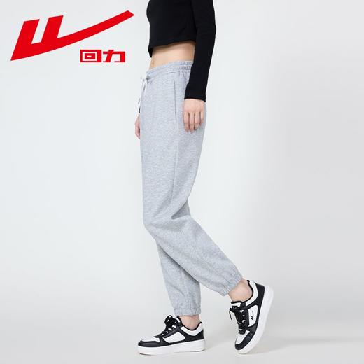 回力束脚休闲裤女2025夏季新款潮流百搭运动裤黑色卫裤宽松直筒裤 商品图8