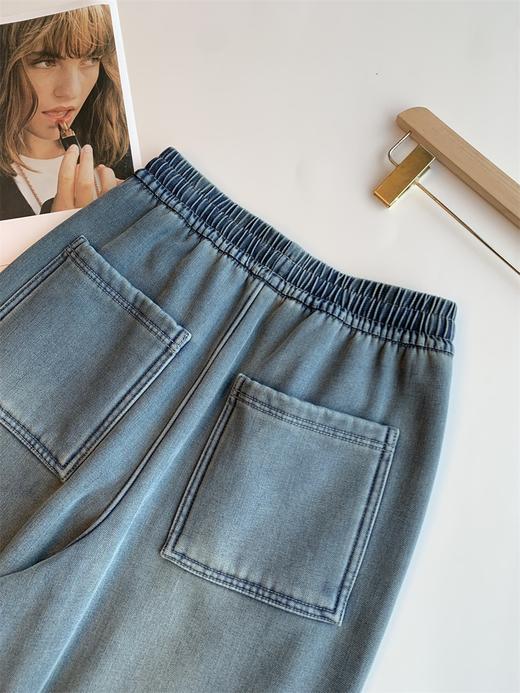 云仓 【K9806】加绒加厚天丝牛仔裤 一条过冬直筒裤 商品图4