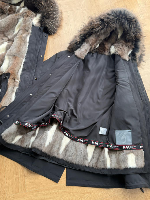 男女同款整张皮草灵貂真毛领派克服 商品图7