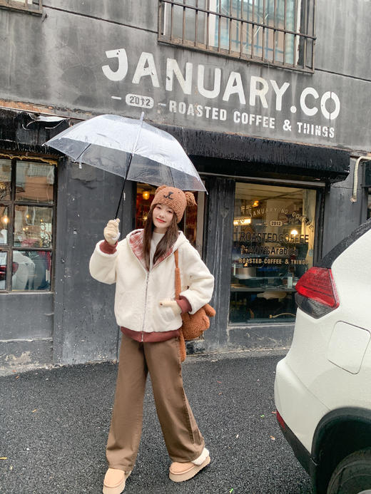 <曾小咸推荐>现货秒杀！微信超特价！红色格子两面穿加绒外套 日常319.99 立减150 秒杀169.99！ 商品图8