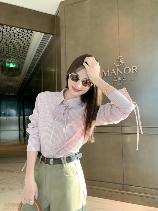 【169元任选2件】现货！粉色格子衬衫 商品图14