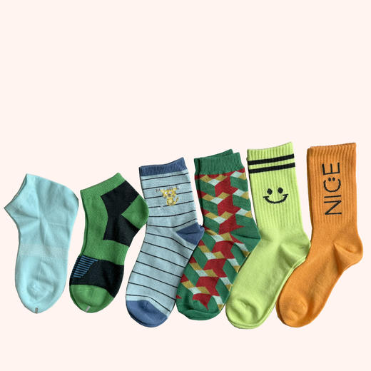 【6双】【3-10岁】儿童四季棉袜长筒/短筒棉袜【孤品/样品袜子】 商品图5