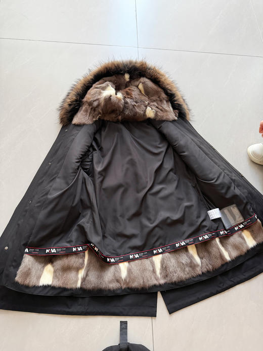 男女同款整张皮草灵貂真毛领派克服 商品图3