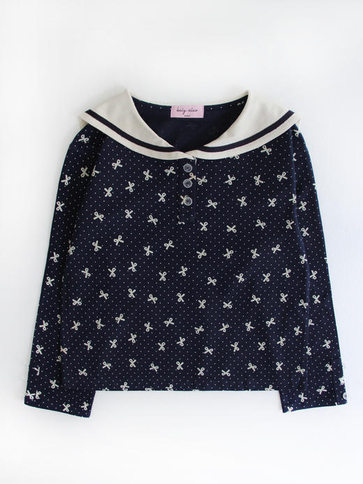 Kaiy Xiao 圣诞限定系列 复古童话海军领长袖T  一品红/圣诞夜 商品图3