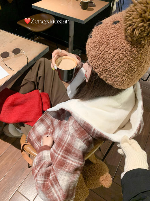 <曾小咸推荐>现货秒杀！微信超特价！红色格子两面穿加绒外套 日常319.99 立减150 秒杀169.99！ 商品图13