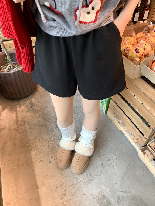 <曾小咸推荐> 现货秒杀！微信超特价！高腰毛呢短裤 日常129.99 立减70 秒杀59.99！ 商品图5