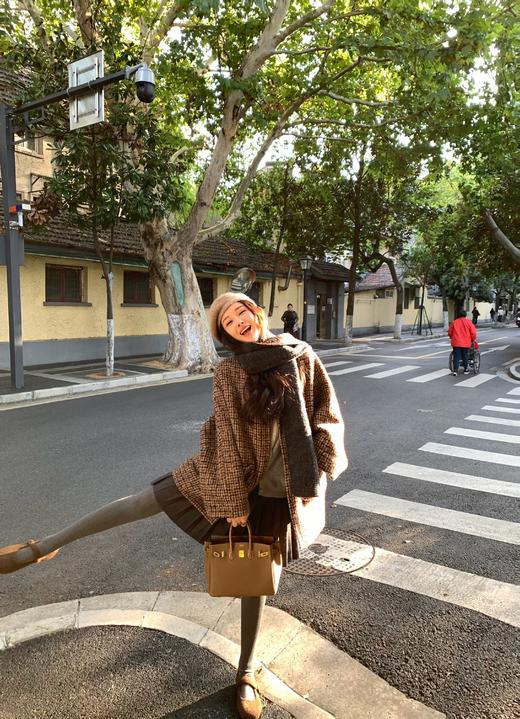 Read Nameless /贝贝羊驼羊毛彩格双面呢大衣 2025/11/27 商品图11