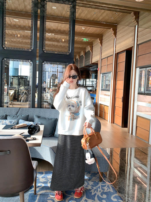 <曾小咸推荐> 现货秒杀！微信超特价！黑白条纹半裙 日常149.99 立减70 秒杀79.99！狗狗印花加绒卫衣秒杀89.99！ 商品图8