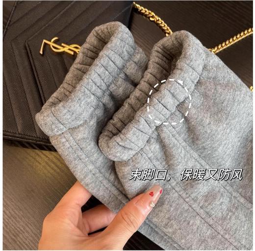 云仓 【9588】加绒加厚一体绒 一条过冬束脚口卫裤 商品图3