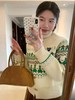 D112718复古和童趣几何图形和小人圆领针织毛衣开衫 商品缩略图3