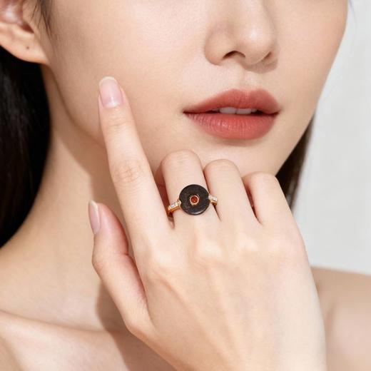 平安扣丨天然达拉干沉香包金饰品 沉水级 商品图3