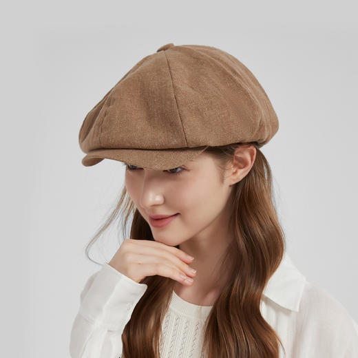 【Kenmont·卡蒙】复古前进帽，亚麻混纺，舒适轻肤 商品图3