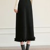 「高货sh」全新升级【铂金会员220/天猫289/差价69】(10142)洛诗琳醋酸羊毛混纺半身裙2025秋冬高腰木耳边加厚A字伞裙 商品缩略图2