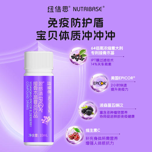 ¹【纽倍思接骨木莓】每瓶含接骨木莓 9600mg+波森莓五味饮1000mg+艾比可100mg+VC100mg 10ml*15瓶/盒【纽倍思】CF01-CRMM-NBS 商品图2