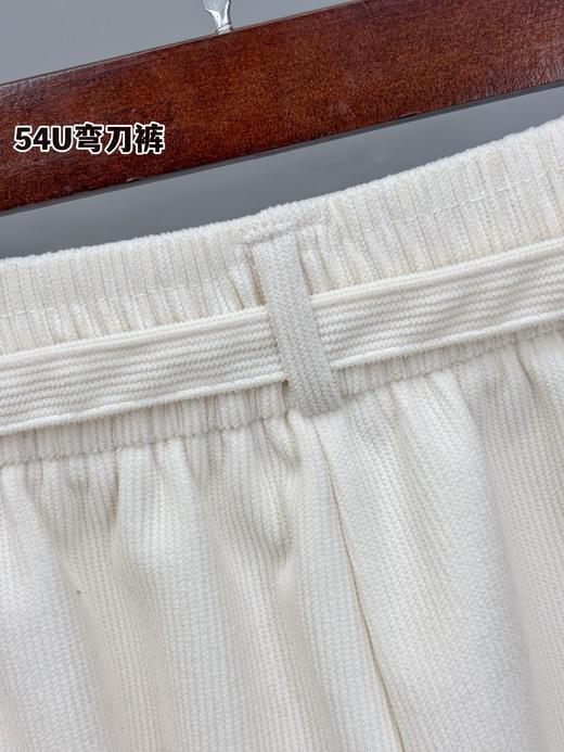 D112733冬款2025内加绒灯芯绒松紧腰微阔腿裤女裤 商品图9