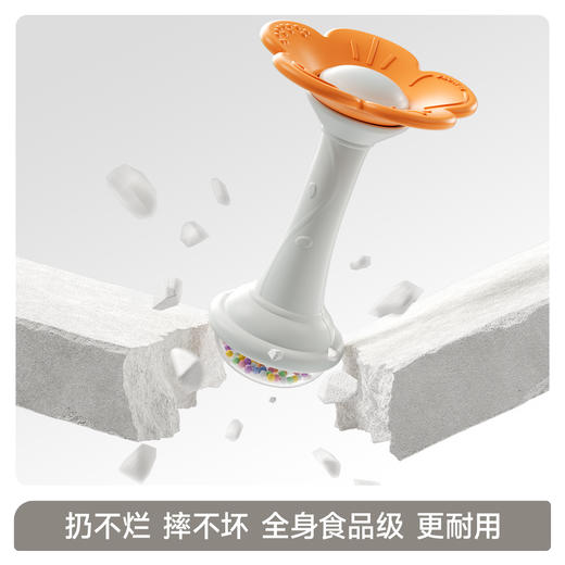 【冬日暖拥】曼龙mloong花朵婴儿牙胶摇铃益智玩具硅胶可咬牙胶新生儿防吃手 商品图4