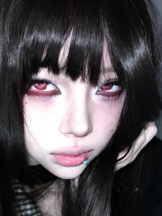 cococon半年抛 玫瑰荆棘/血蚀残瞳/恶念寄生 14.5mm cos混血万圣节 红色 商品图5