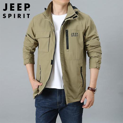 JEEP SPIRIT秋季夹克户外薄款休闲冲锋衣宽松外套男HL8111A 商品图2