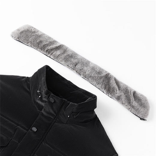 【可拆卸毛领】罗蒙冬季男士羽绒服舒适保暖毛领拉链口袋时尚休闲羽绒外套 商品图8