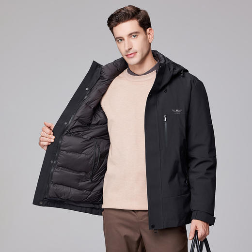 【可拆卸内胆】罗蒙羽绒服男士冲锋外套羽绒服一衣多穿保暖舒适时尚工装外套 商品图4
