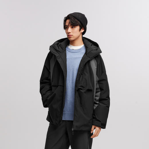 防护外套|森马中国国家地理系列羽绒服男冬90绒子防泼水户外拼色 商品图1